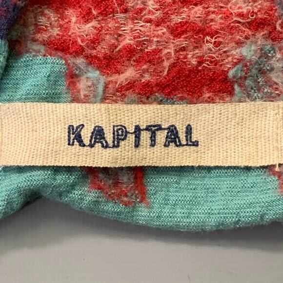 KAPITAL Multi Color Fish Wool Scarf - Picture 4 of 4